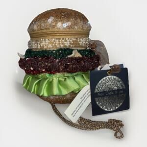 Hamburger Beaded Bag Purse Burger Gold Chain Viral TikTok TJMaxx Marshalls NEW